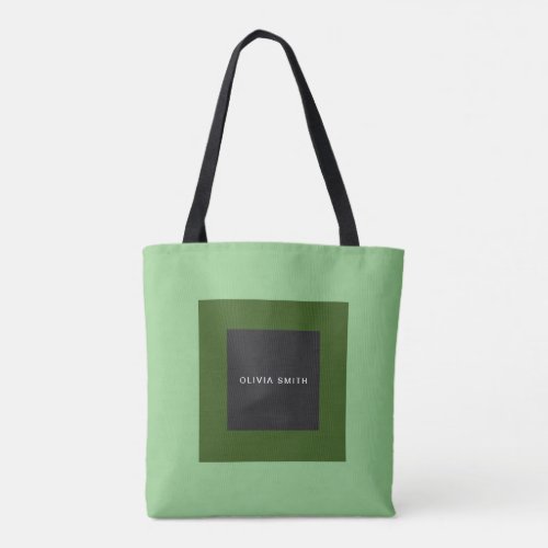 Personalized Shades of Green Tote Bag