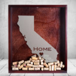 Personalized Shadow Box "California" State & City<br><div class="desc">Personalized Wine Cork or Beer Cap Holder 19w X 22h X 2.75d (a.k.a. Drop Box) is handmade of pinewood and stained with either classic black or bombay mahogany. The shadow box can hold about 250 wine corks and a lot of beer caps. The glass front is exquisitely laser etched with...</div>