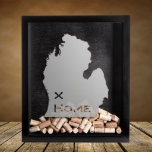 Personalized Shadow Box "Michigan" w/State & City<br><div class="desc">Personalized Wine Cork or Beer Cap Holder 11.25"x13.25"x2.75" (a.k.a. Drop Box) is handmade of pinewood and stained with either classic black or bombay mahogany. The shadow box can hold about 100 wine corks and a lot of beer caps. The glass front is exquisitely laser etched with any one of our...</div>
