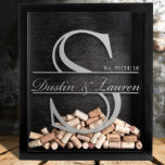 Personalized Shadow Box & Monogram Engraving<br><div class="desc">Your personalized Shadow Box 11"x13"x2.75" (a.k.a. Drop Box) is handmade of pinewood and stained with either classic black or bombay mahogany. The shadow box can hold about 100 wine corks or a lot of beer caps and the glass front is exquisitely laser etched with any one of our stunning designs...</div>