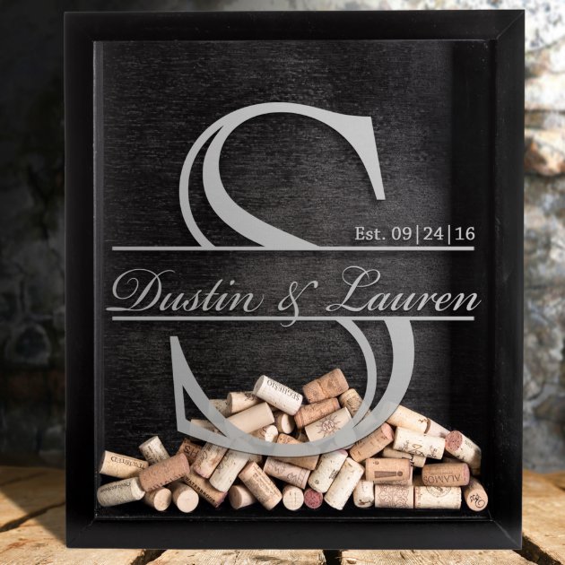 Wine cork best sale shadow box personalized