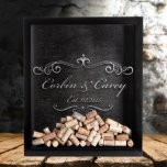 Personalized Shadow Box with Monogram Engraving<br><div class="desc">Your personalized Shadow Box 11"x13"x2.75" (a.k.a. Drop Box) is handmade of pinewood and stained with either classic black or bombay mahogany. The shadow box can hold about 100 wine corks or a lot of beer caps and the glass front is exquisitely laser etched with any one of our stunning designs...</div>