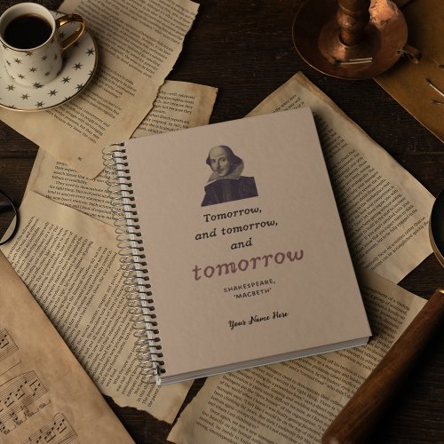 Personalized Shakespeare Cute Dark Academia Planner