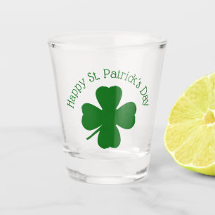 Personalized Shamrock Happy Saint Patrick's Day Shot Glass