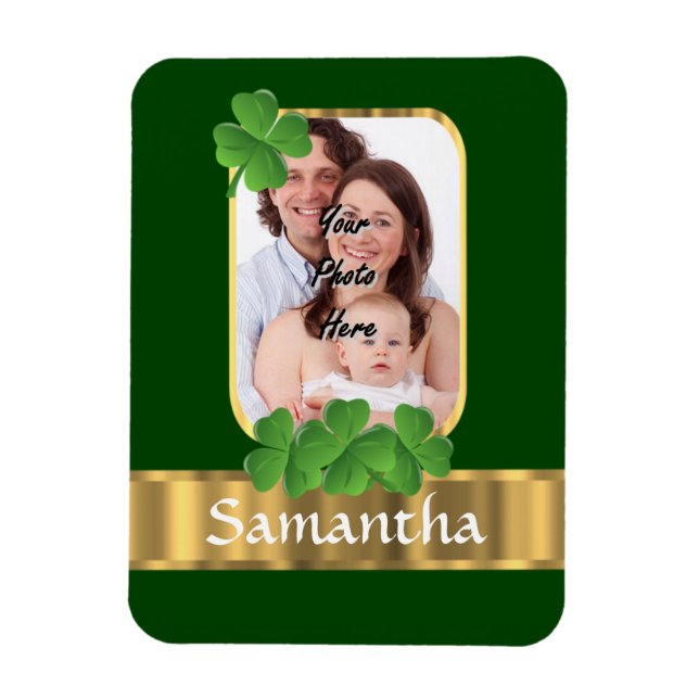 Personalized shamrock magnet (Vertical)