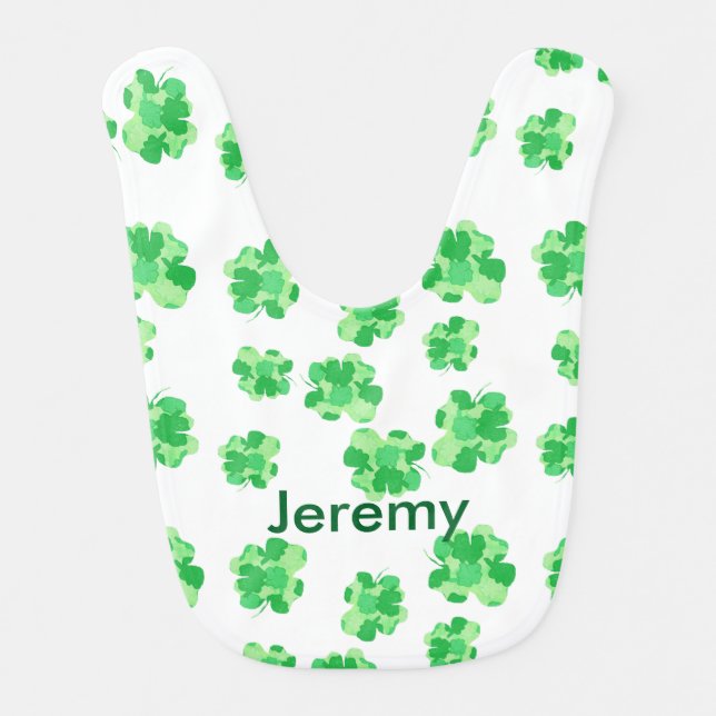 Personalized Shamrock of Shamrocks Baby Bibs (Front)