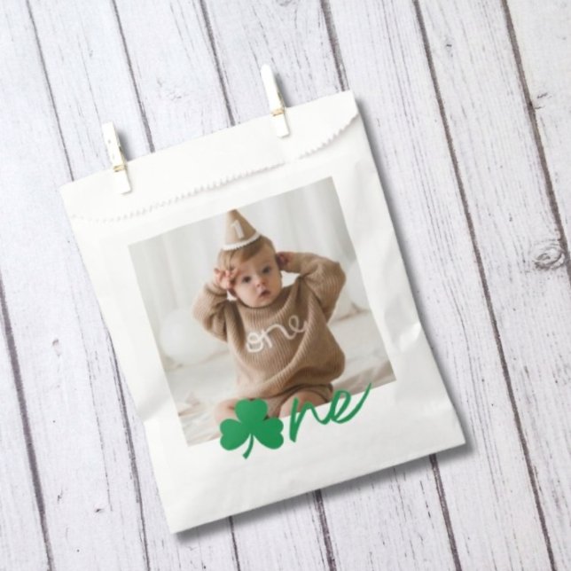 Personalized Shamrock One Birthday Favor Bags (Creator Uploaded)