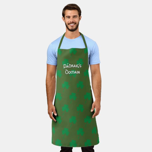 Personalized  | SHAMROCK | St Patrick's Day Apron (Worn)