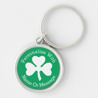PERSONALIZED Shamrock St Patricks Day Keychain