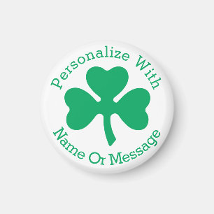PERSONALIZED Shamrock St Patricks Day Magnet