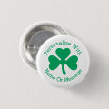 PERSONALIZED Shamrock St Patricks Day Pinback Button | Zazzle