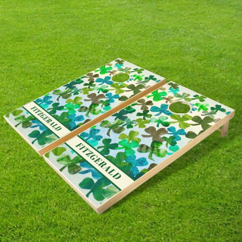 Personalized Shamrocks  cornhole set