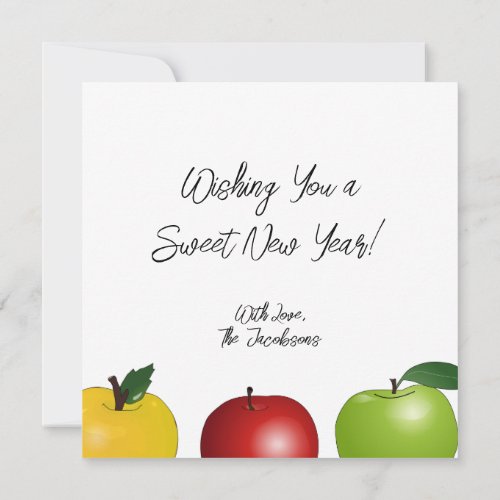 Personalized Shanah Tovah Apple Greeting Card