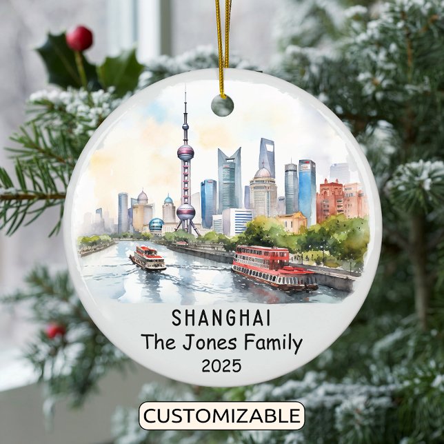 Personalized Shanghai Ornament, China Ceramic Ornament (Creator Uploaded)