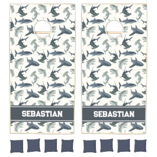 Personalized Shark Cornhole Game