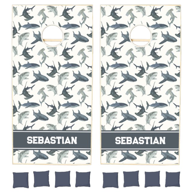 Personalized Shark Cornhole Game (Set)