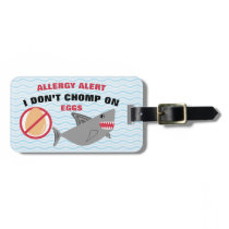 Personalized Shark Egg Allergy Alert Luggage Tag