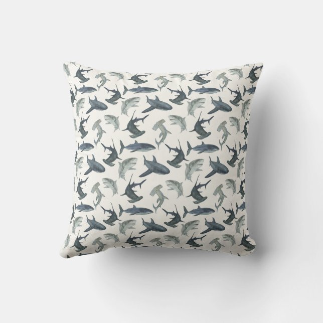 Personalized Shark Pillow - Ocean Pillow (Back)