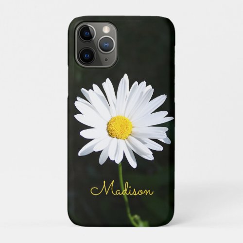 Personalized Shasta Daisy iPhone 11 Pro Case