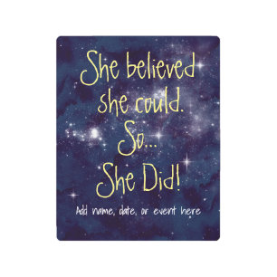 Personalized She Believed She Could So She Did Art