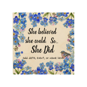 Personalized She Believed She Could So She Did Art