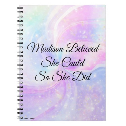 Personalized She Believed She Could So She Did Notebook