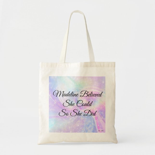 Personalized She Believed She Could So She Did Tote Bag (Front)