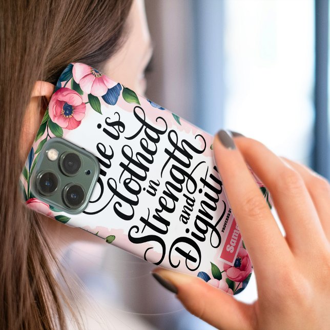 Personalized She Is Clothed in Strength Christian  Case-Mate iPhone Case (Creator Uploaded)