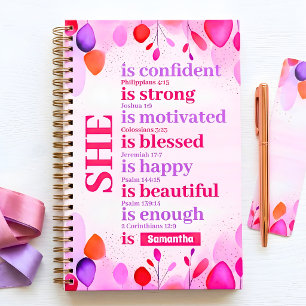 Personalized She Is Me Christian Women Journal