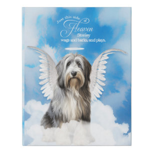 Personalized Sheepdog Angel Pet Memorial Faux Canvas Print