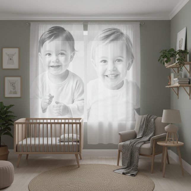 Personalized Sheer Photo Curtains  (Personalized Sheer Photo Curtains)