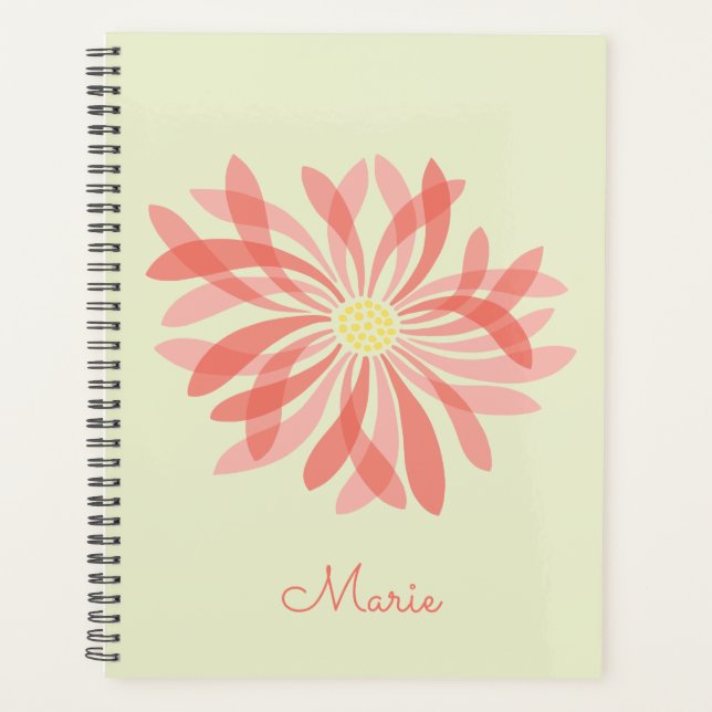 Personalized Sheer Wildflower Planner (Front)