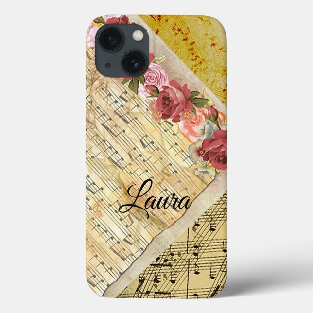 Personalized  Sheet Music Musical Notes Phone Case (Back)