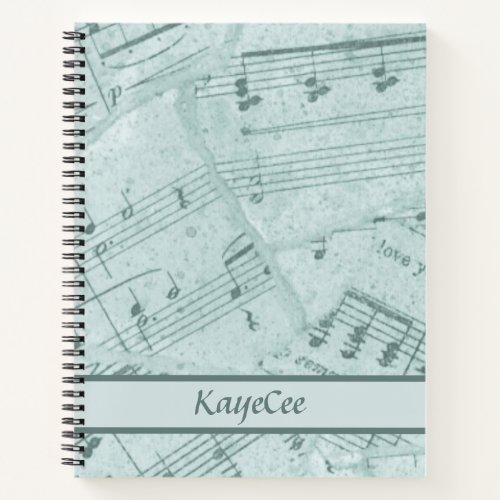 Personalized Sheet Music Notebook