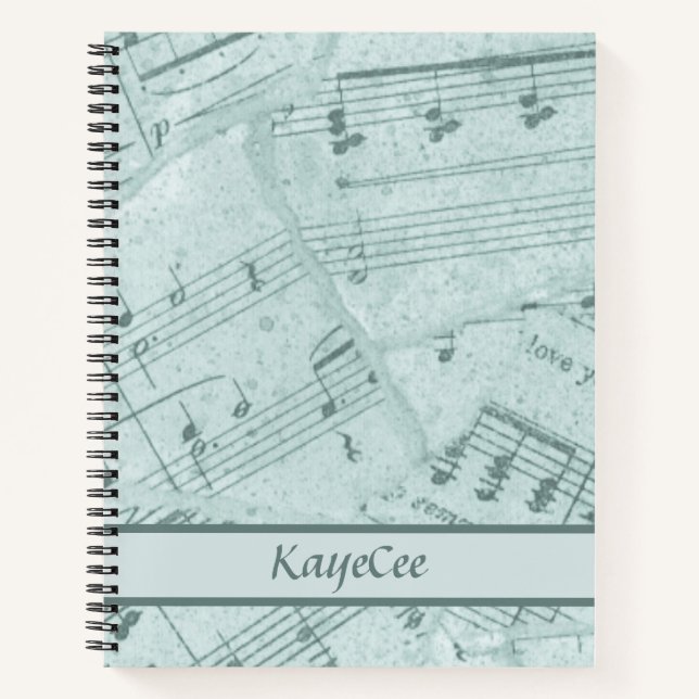 Personalized Sheet Music Notebook (Front)
