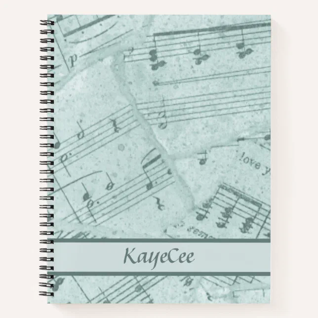 Personalized Sheet Music Notebook | Zazzle