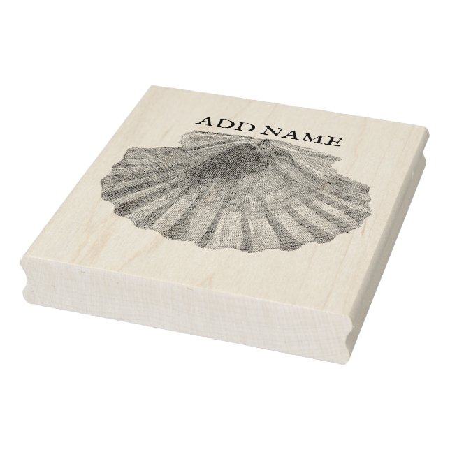Personalized Shell Maple Wood Stamp (Stamp)