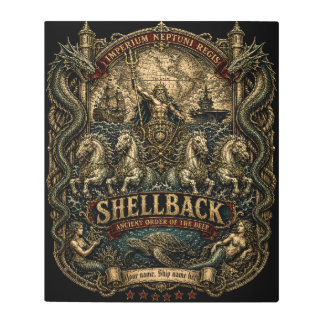 Personalized Shellback Navy Equator Crossing Metal Print
