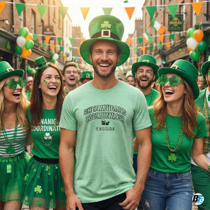 Personalized "Shenanigans Coordinator" St. Patrick Tri-Blend Shirt