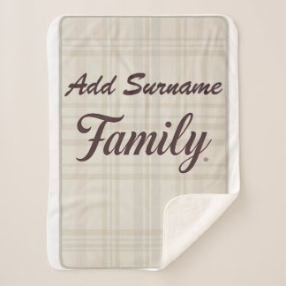 Personalized Sherpa Blanket | Custom Family Name