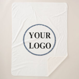 Personalized Sherpa Blanket Throw Customized Logo