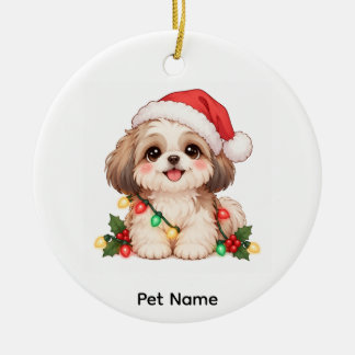 Personalized Shih Tzu Christmas Ornament