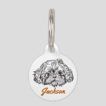 Personalized Shih Tzu Dog Lover Custom Name Pet ID Tag