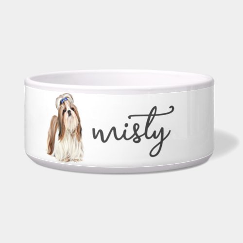 Personalized Shih Tzu Food Bowl