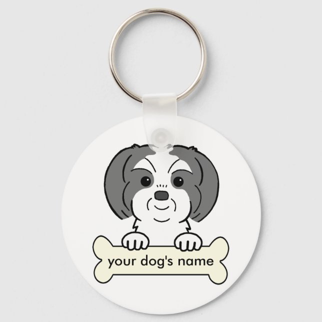 Personalized Shih Tzu Keychain (Front)