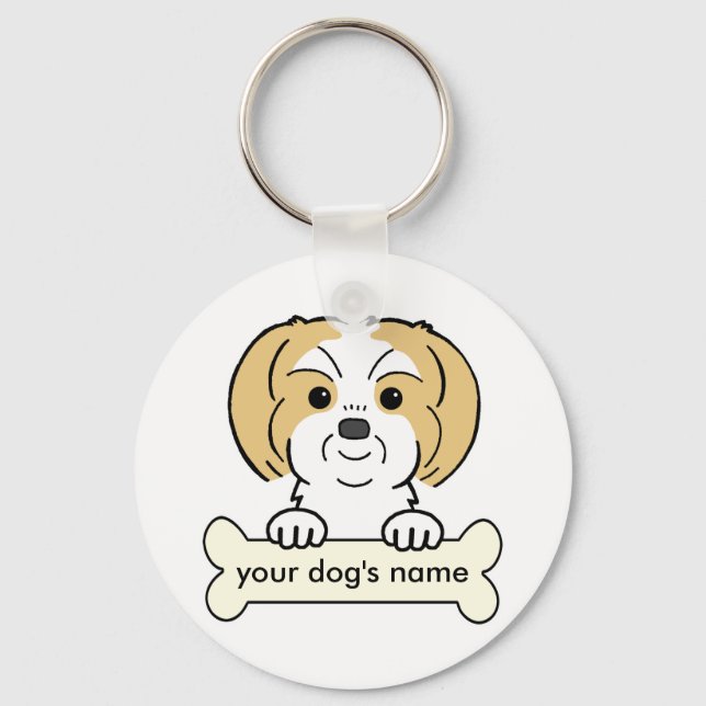 Personalized Shih Tzu Keychain (Front)