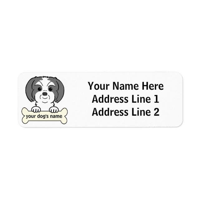 Personalized Shih Tzu Label (Front)