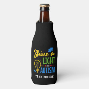 Personalized Shine A Light on Autism Matching Team Bottle Cooler