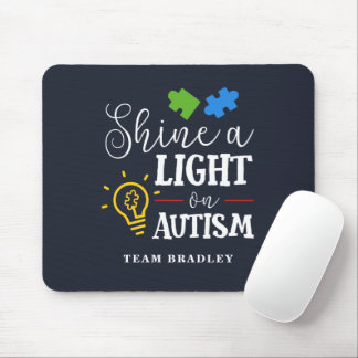 Personalized Shine A Light on Autism Mouse Pad