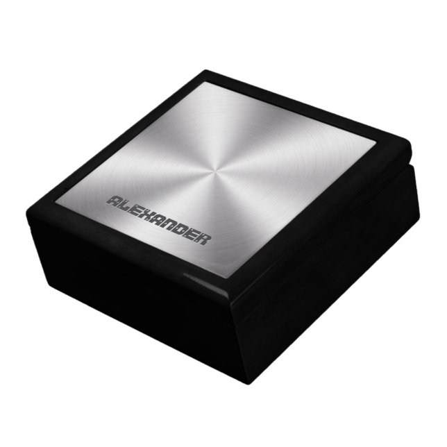 Personalized Shiny Metallic Texture Image Gift Box (Side)